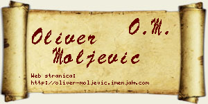 Oliver Moljević vizit kartica